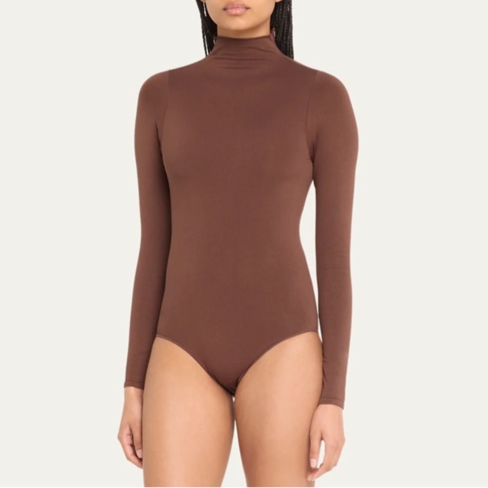 SKIMS Brown Long Sleeve Bodysuit